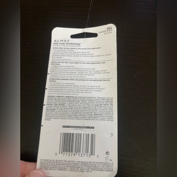Almay One Coat Thickening Mascara - blackest black color. Add on item *** - Picture 3 of 4